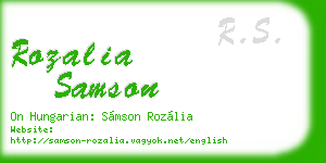 rozalia samson business card