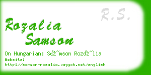 rozalia samson business card